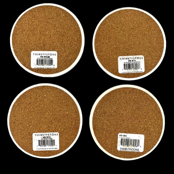 Set of 4 Genuine Thirstystone Coasters Southwestern Style Kokopelli Sunburst Sun - Picture 6 of 12